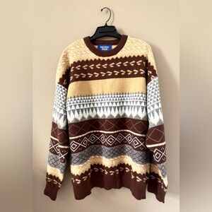 Aelfric Eden Fair Isle Knit Grandpa Sweater